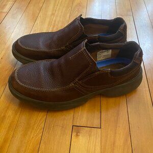 Clarks Men's 9M Bradley Free Loafers Brown Leather Casual‎ Comfort 26154366
